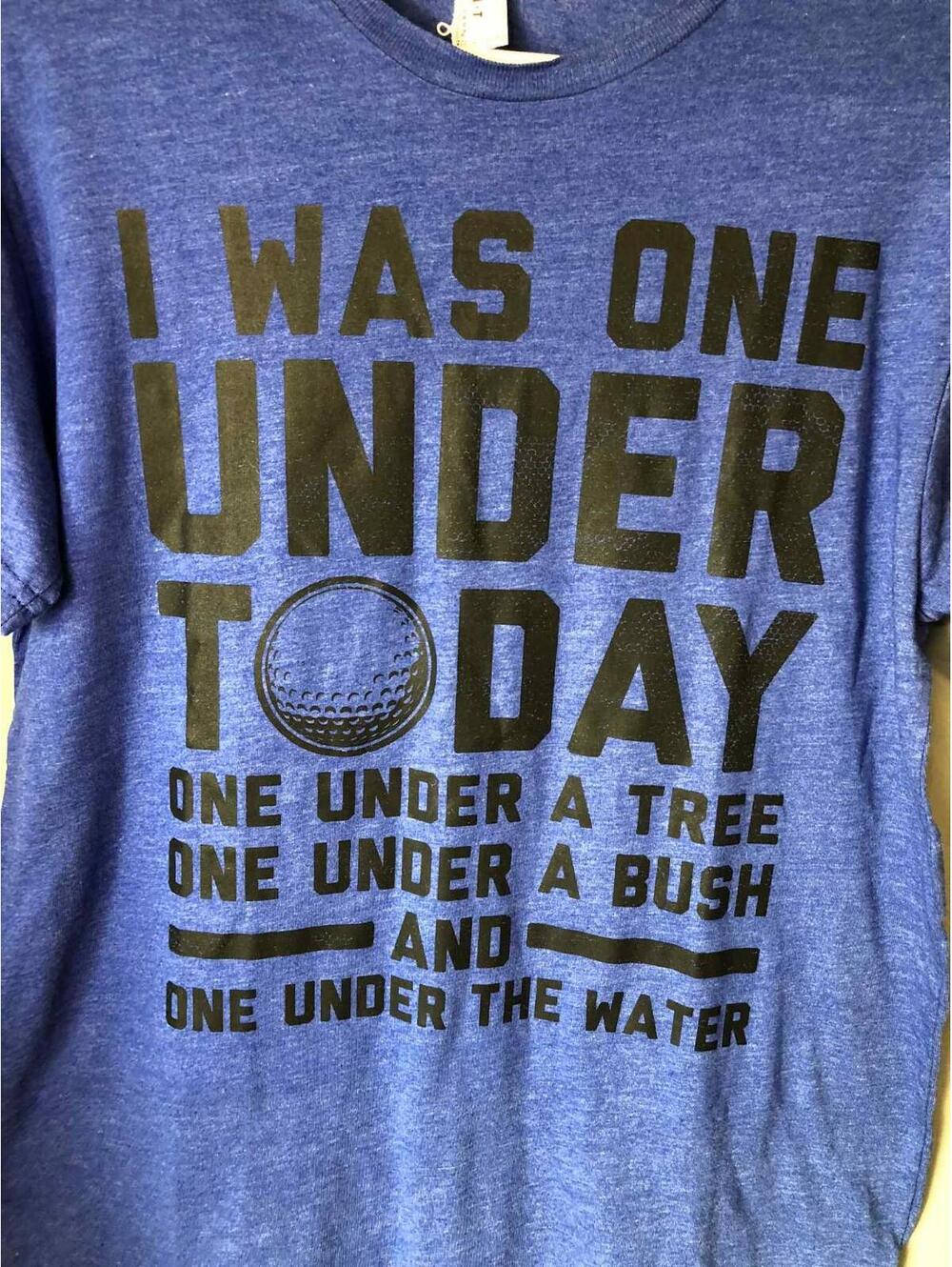 A Bad Day at Golf Funny Tshirt sz M Mens Blue Good Sense Of Humor
